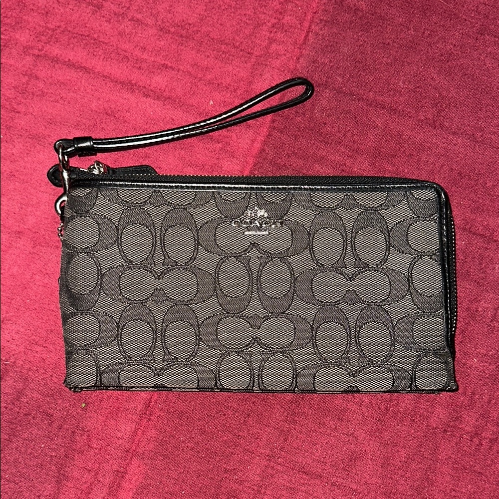 Coach Black and Gray Wristlet